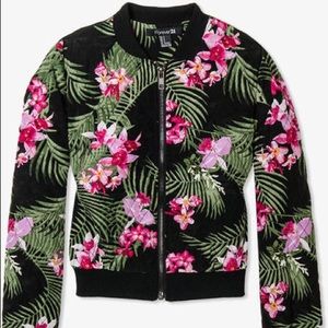Floral bomber jacket